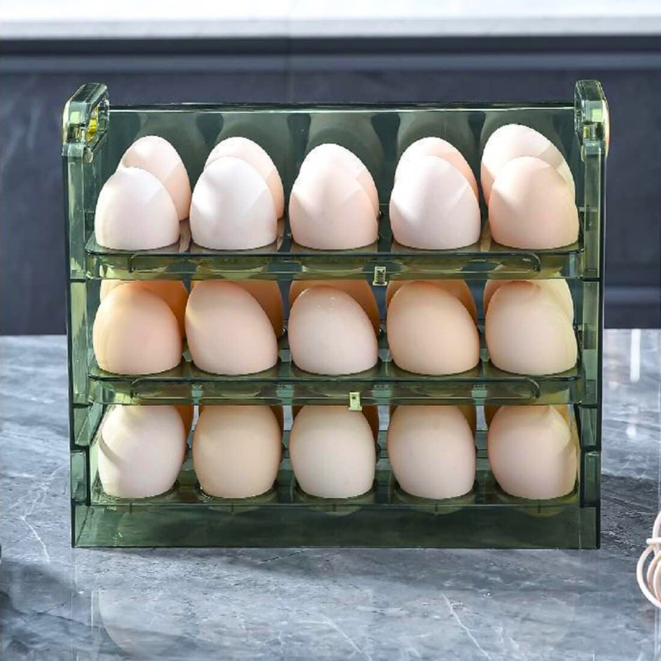 Organizador de huevos 3 niveles (capacidad 30)