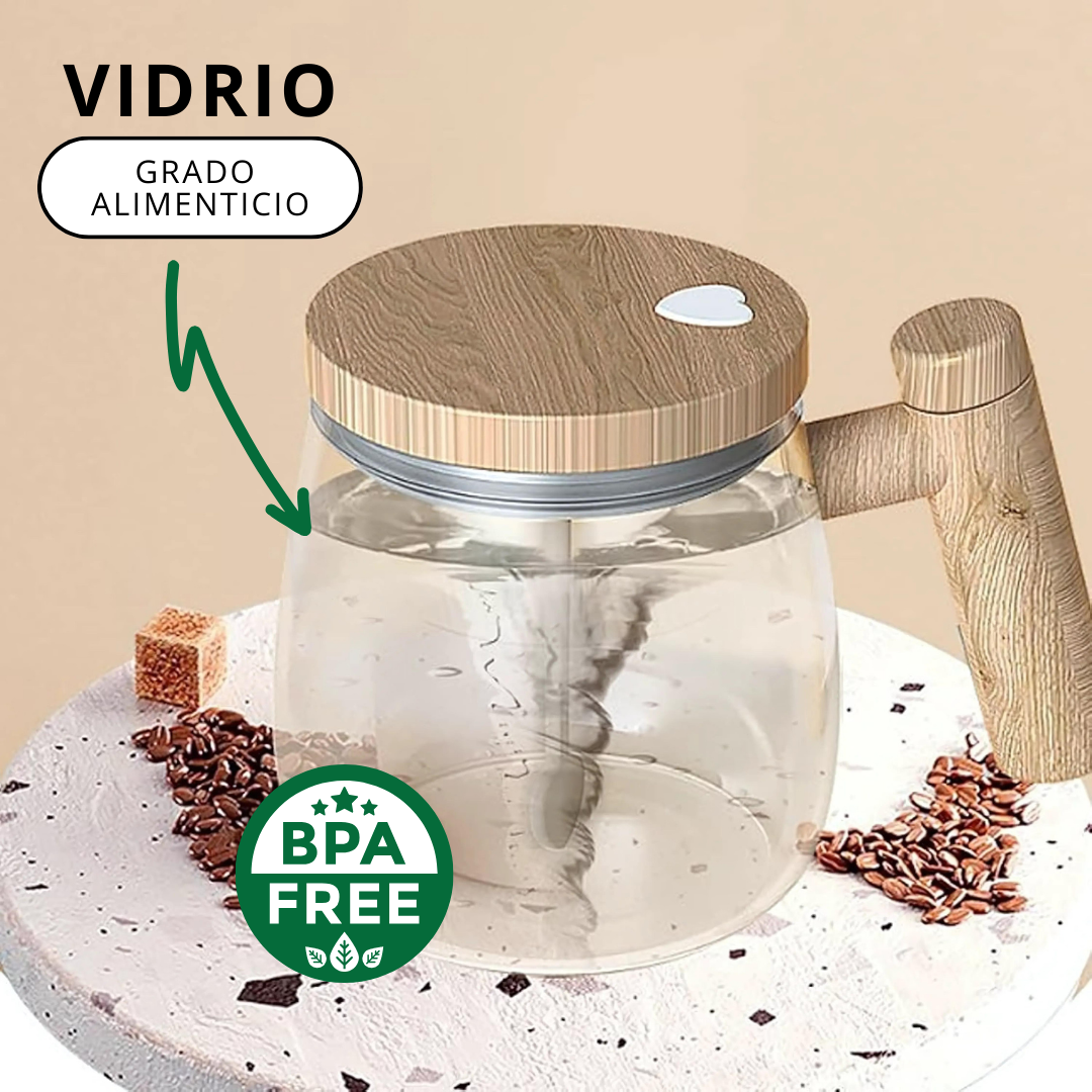 Tazón cristal con mezclador automático