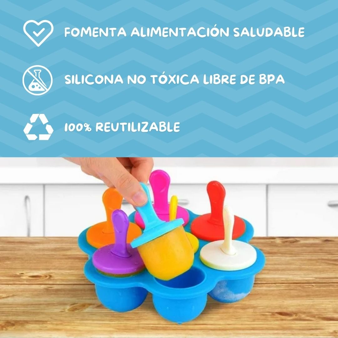 Molde de silicona para helado tamaño bebe