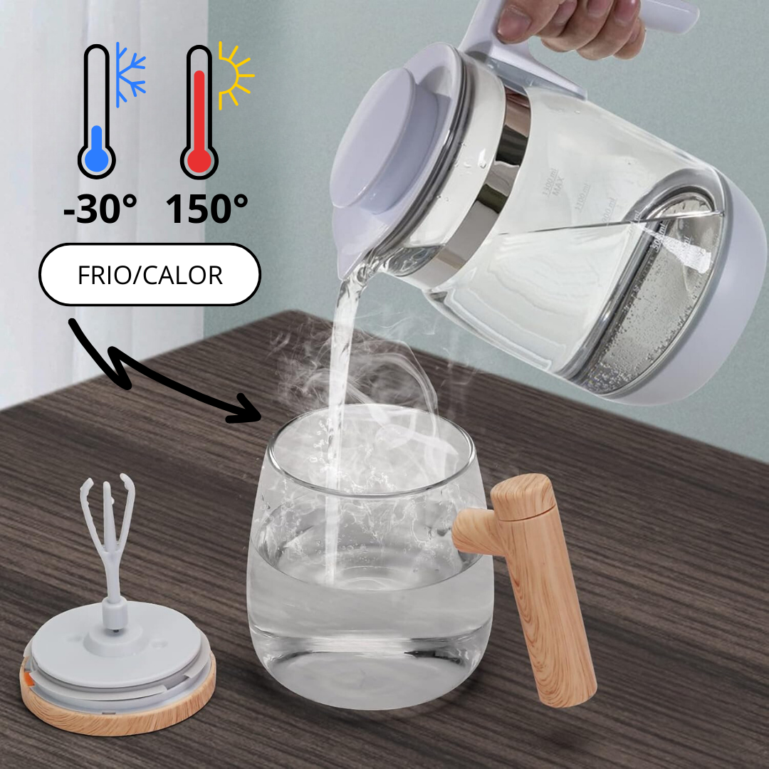 Tazón cristal con mezclador automático