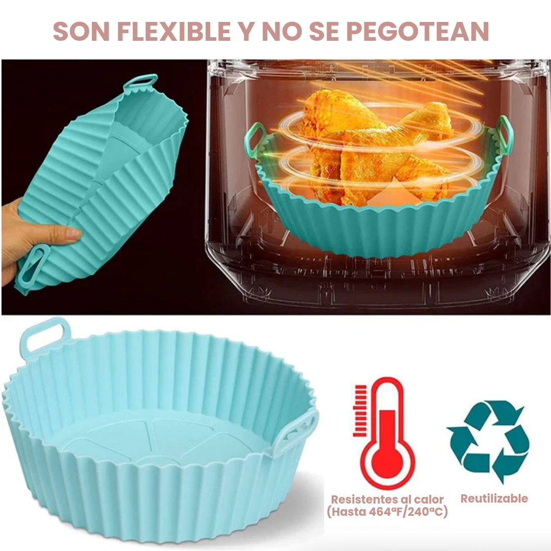 Moldes de silicona antiadherente para Airfryer (2 ud)