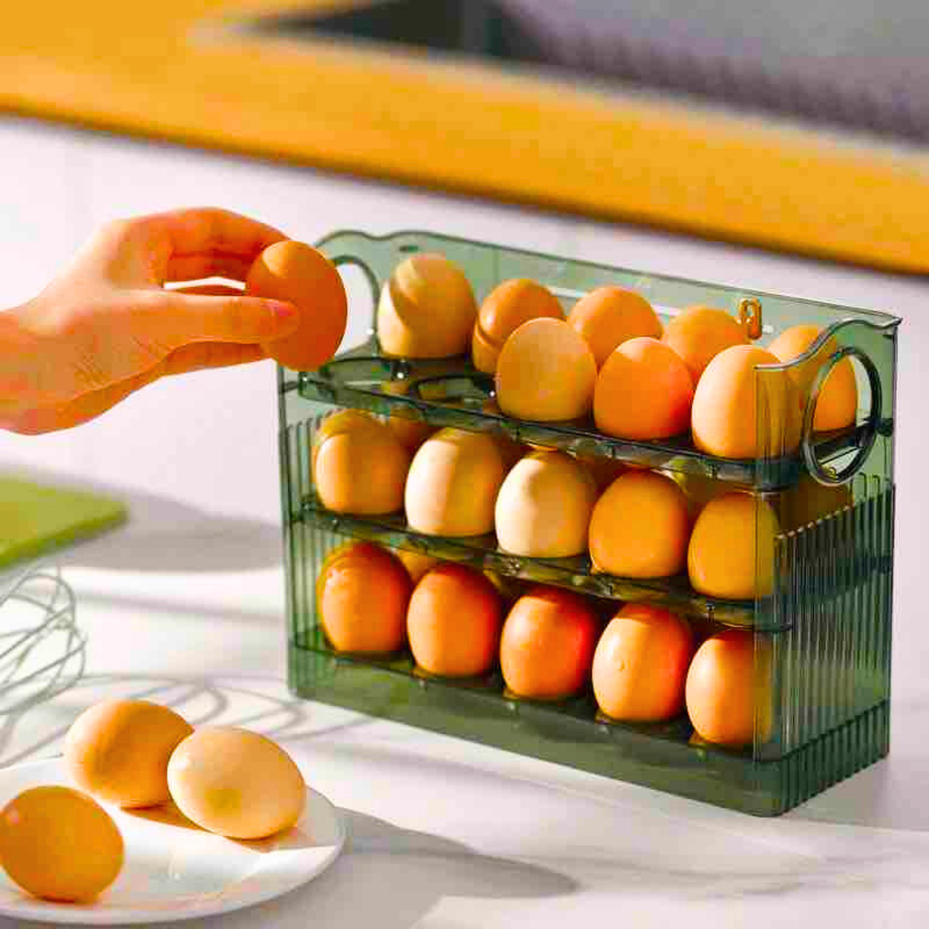 Organizador de huevos 3 niveles (capacidad 30)