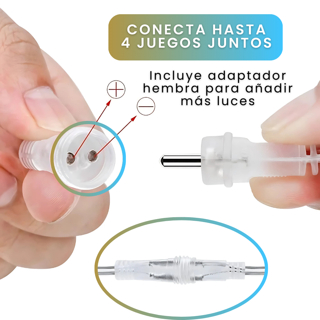 Cortina LED Lluvia de Meteoritos