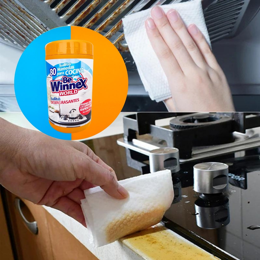 Paños húmedos ultra desengrasante para cocina
