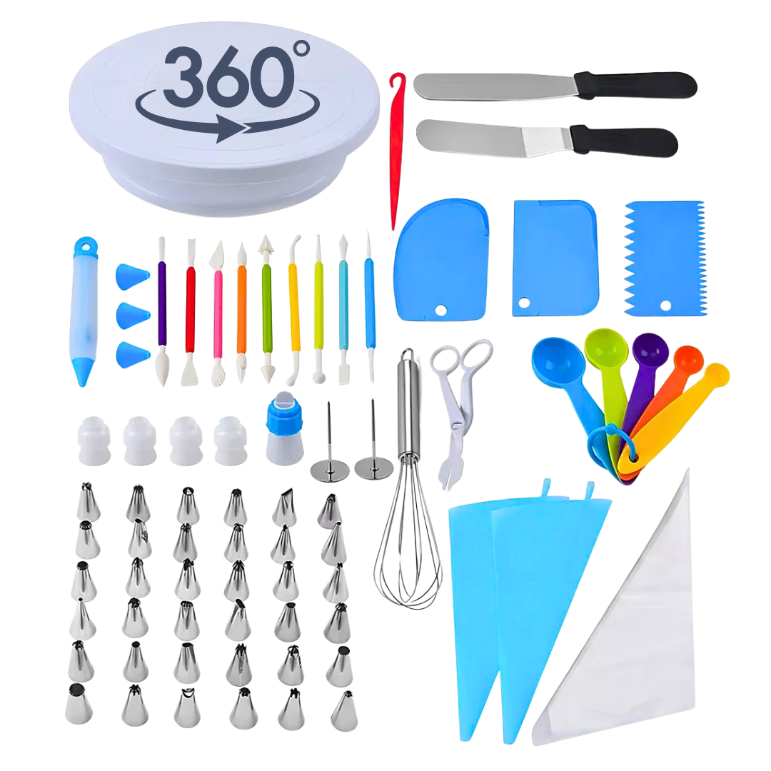 SUPER OFERTA | Set de repostería 66 piezas + Base Giratoria