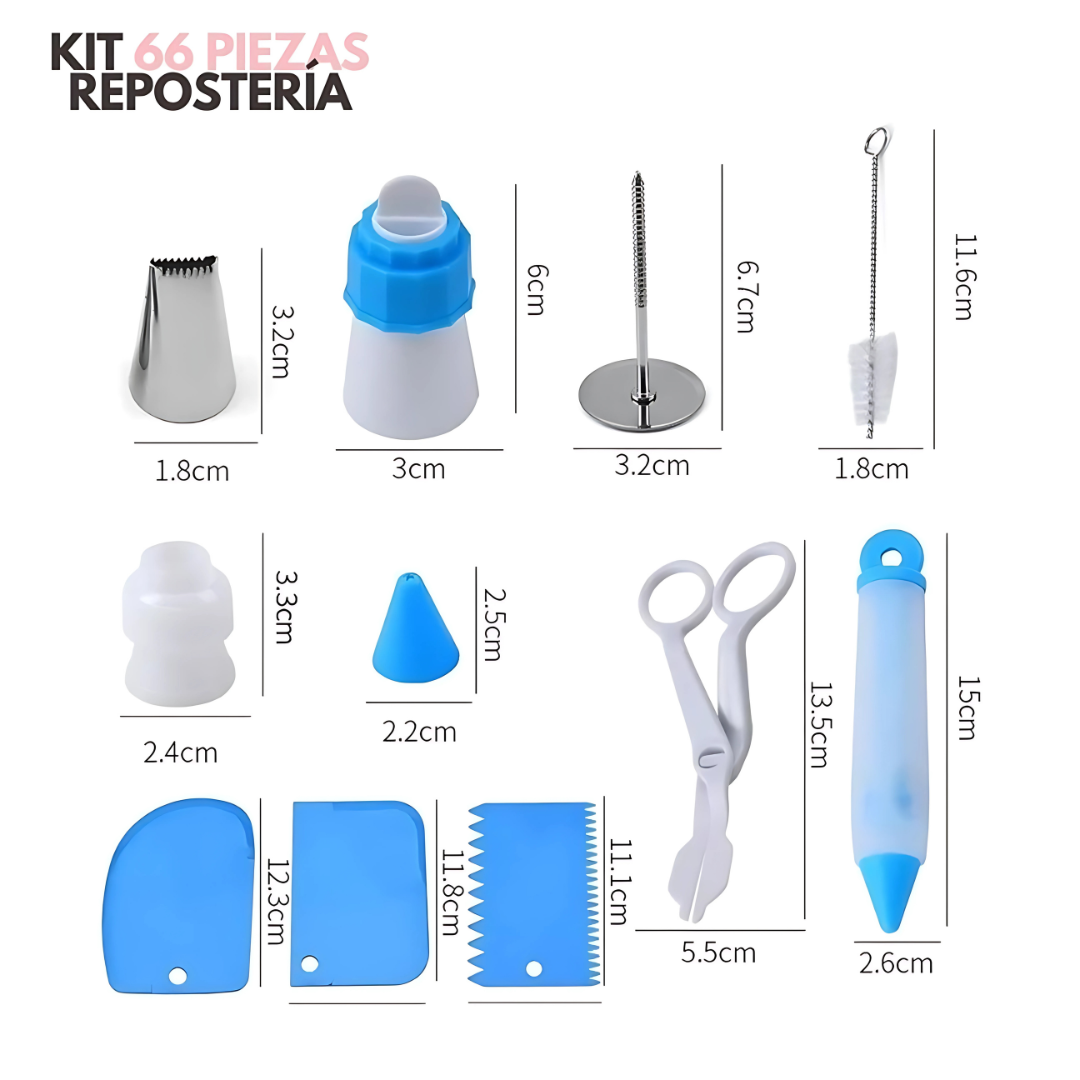 SUPER OFERTA | Set de repostería 66 piezas + Base Giratoria