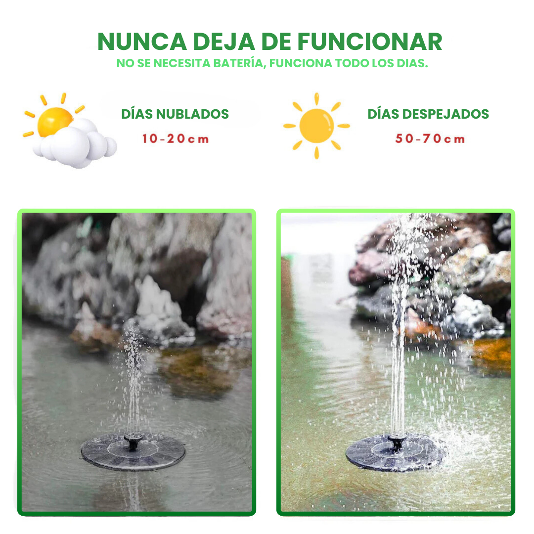 Fuente de aves con energía solar