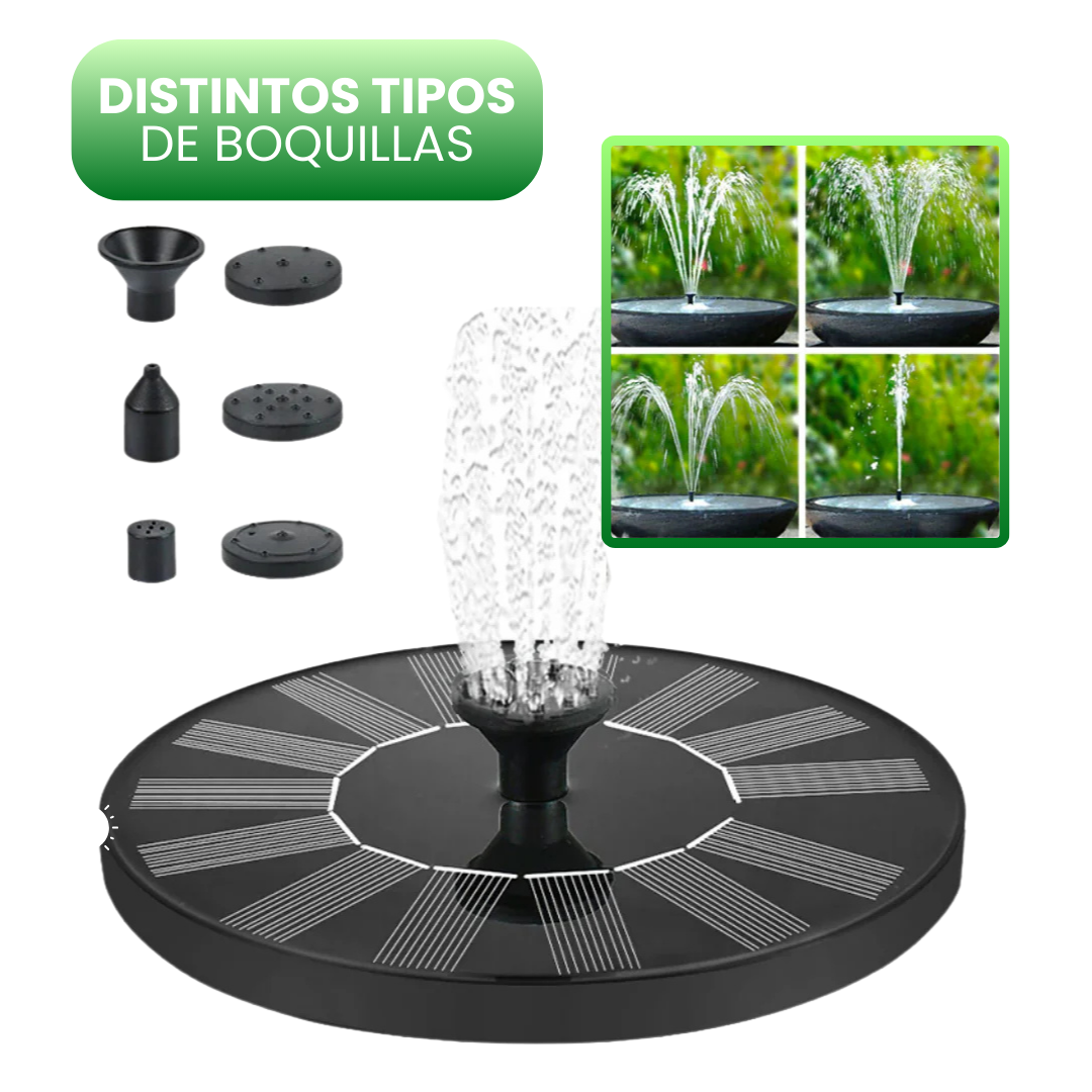 Fuente de aves con energía solar