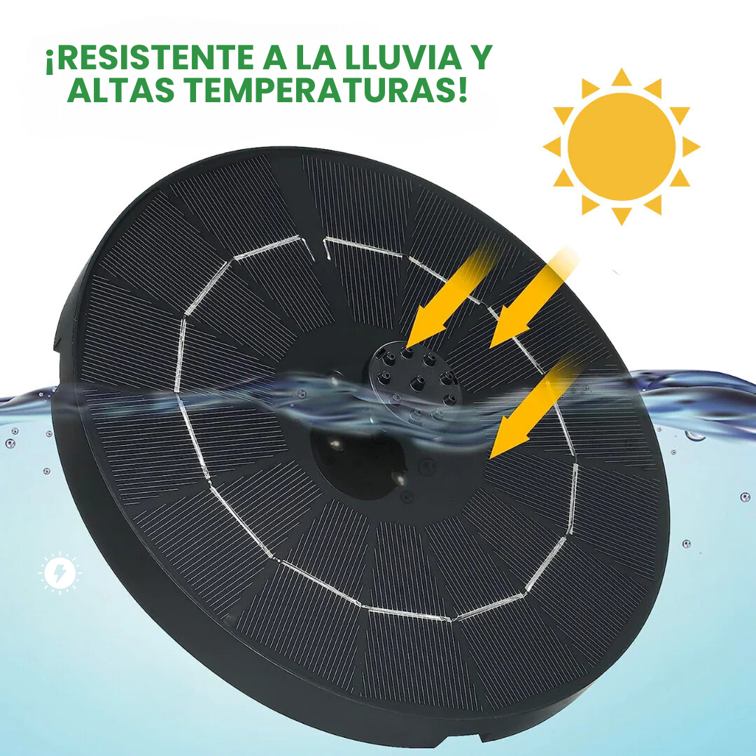Fuente de aves con energía solar