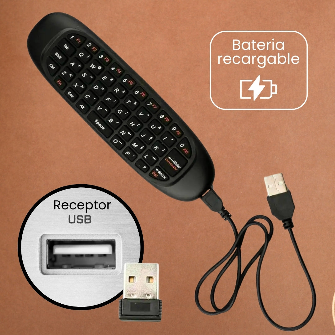 AirMouse Inalámbrico con teclado 3 en 1