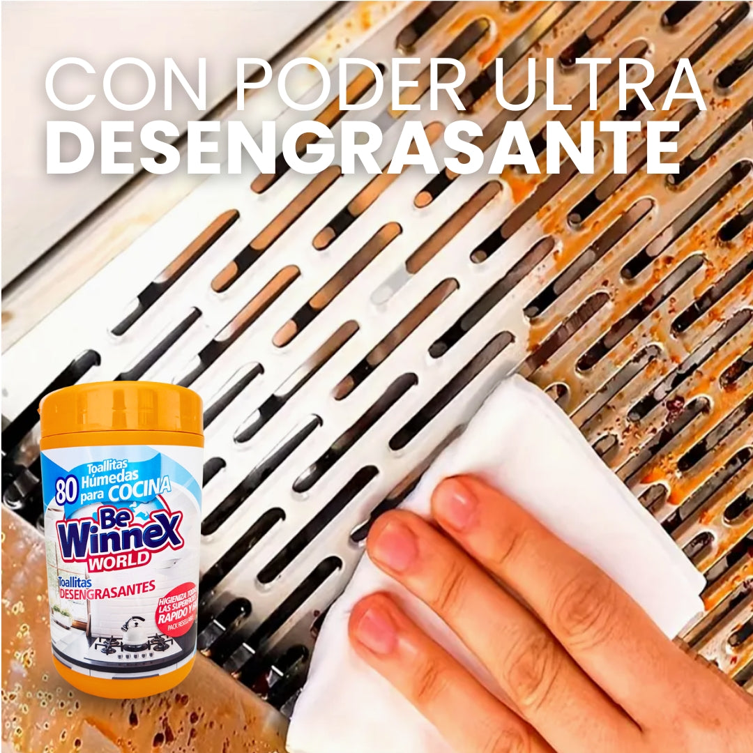 Paños húmedos ultra desengrasante para cocina