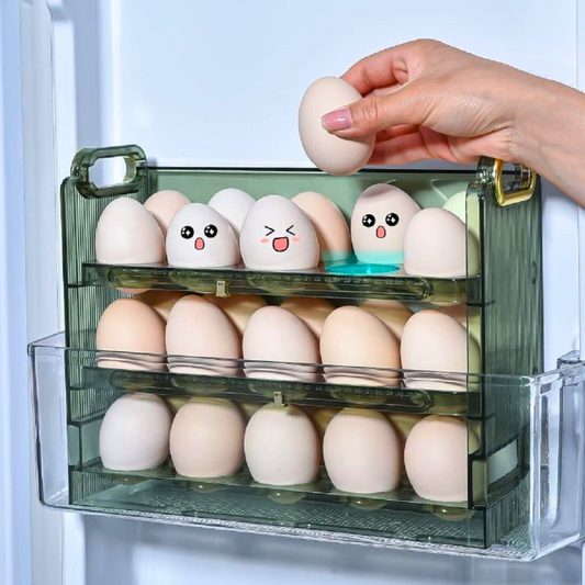 Organizador de huevos 3 niveles (capacidad 30)