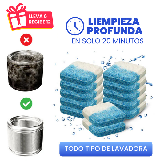 PROMO OFERTA | 6 + 6 Tabletas limpieza profunda de lavadoras