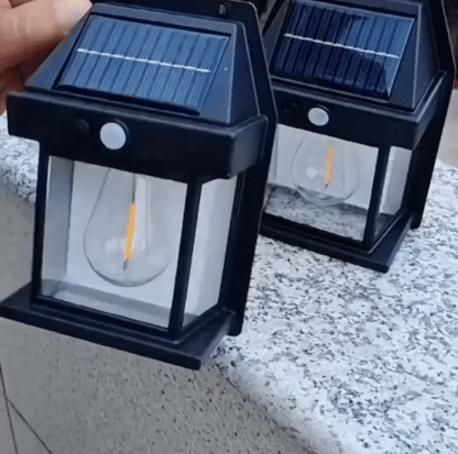 Aplique solar vintage de pared con sensor de movimiento (2ud)