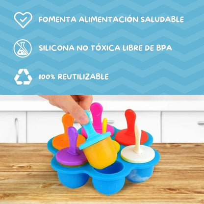 Molde de silicona para helado tamaño bebe