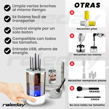 Brushy PRO™ Máquina de lavado de brochas 3 en 1