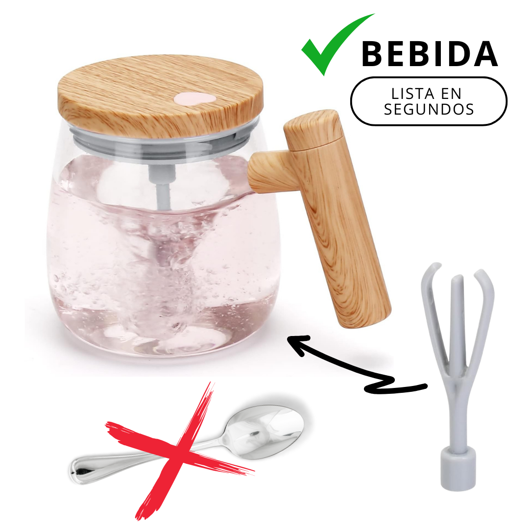 Tazón cristal con mezclador automático