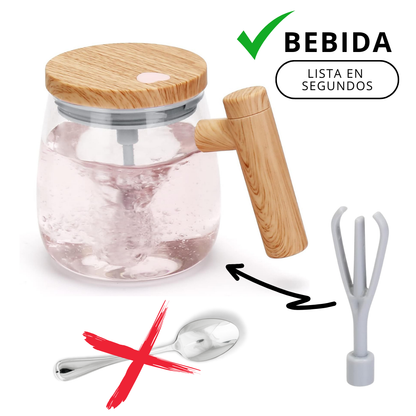 Tazón cristal con mezclador automático