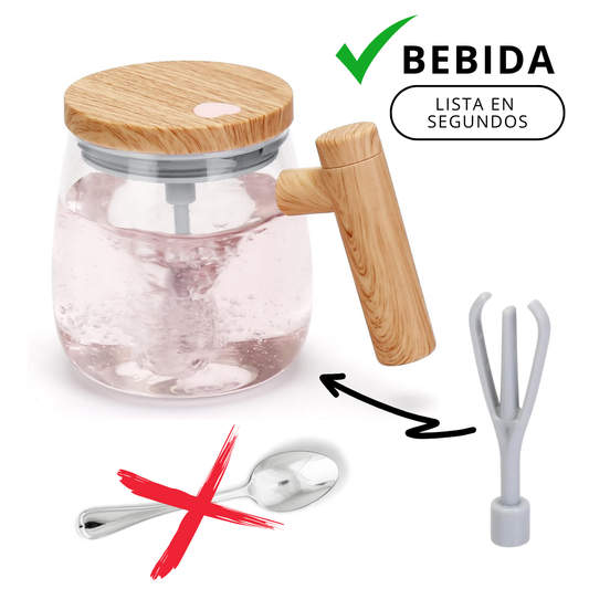 Tazón cristal con mezclador automático