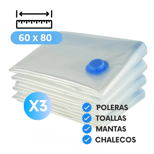 REPUESTO | Pack 3 Bolsas al vació 60x80