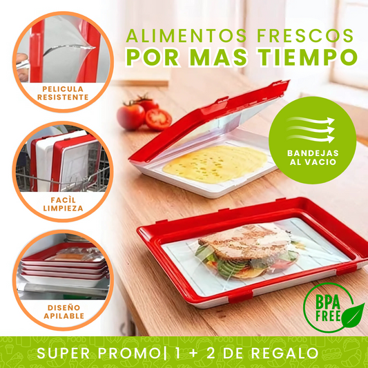 SUPER PROMO | 1 + 2 Bandeja conservadora de alimentos al vacío