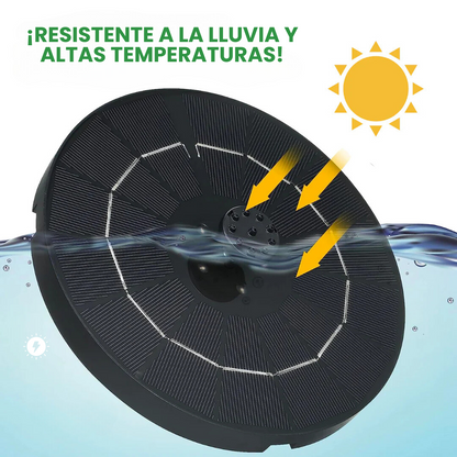 Fuente de aves con energía solar