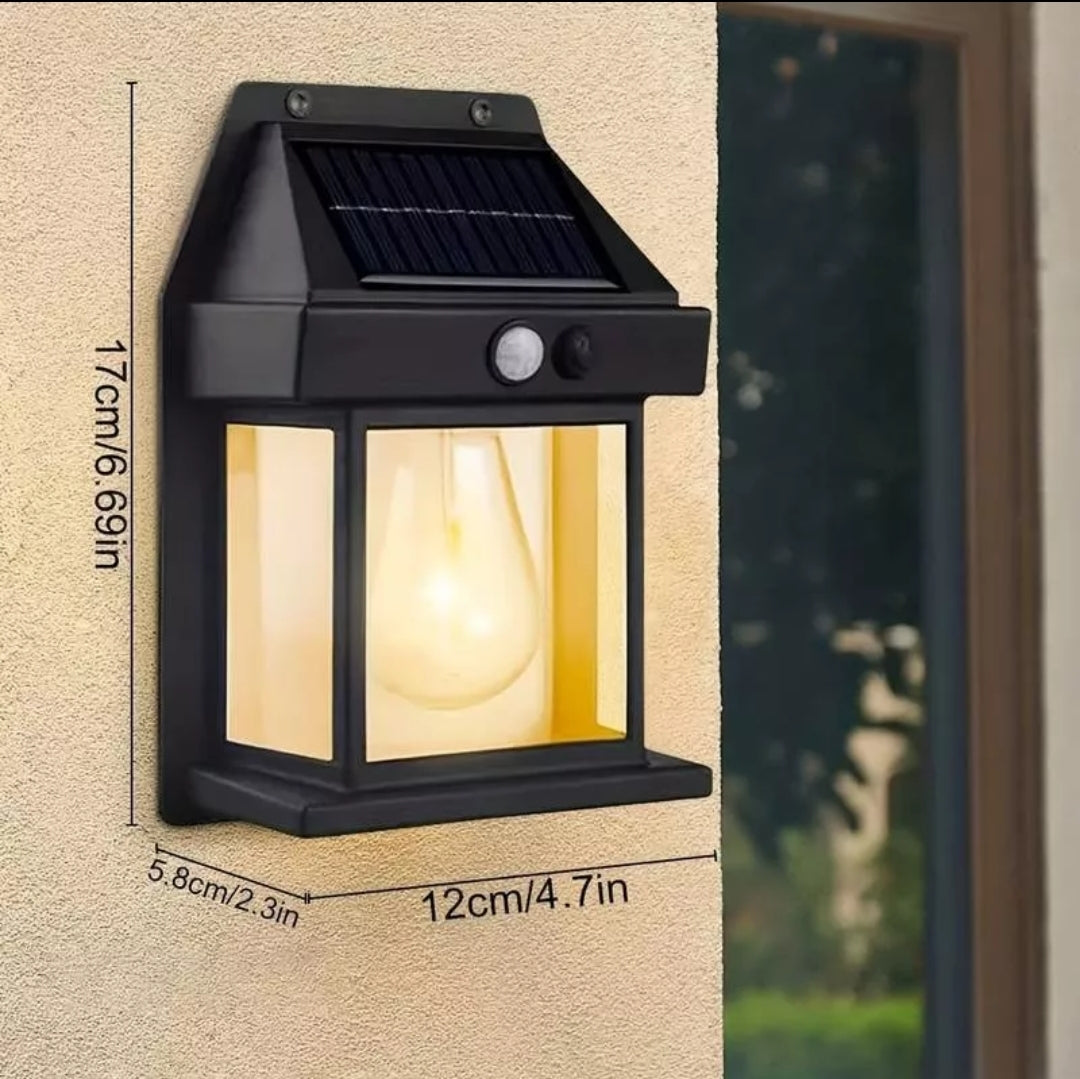 Aplique solar vintage de pared con sensor de movimiento (2ud)