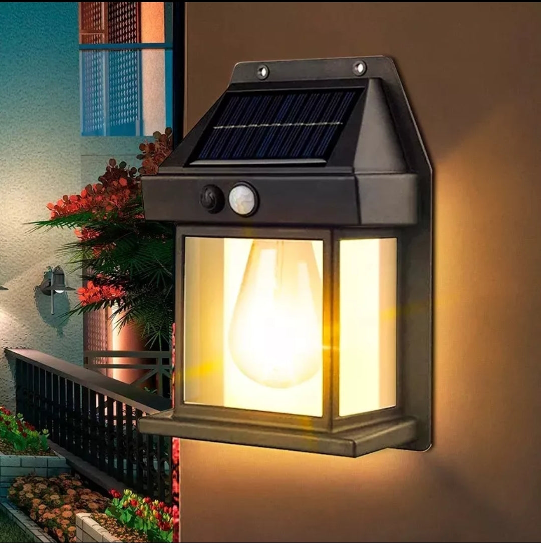 Aplique solar vintage de pared con sensor de movimiento (2ud)