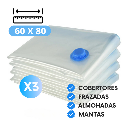 REPUESTO | Pack 3 Bolsas al vació 60x80