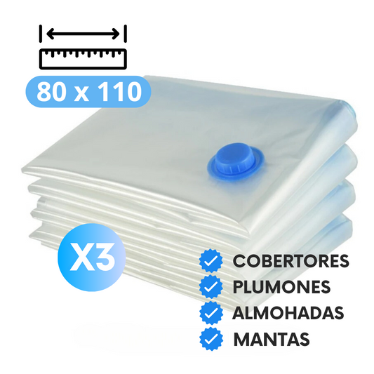 REPUESTO | Pack 3 Bolsas al vació 80x110