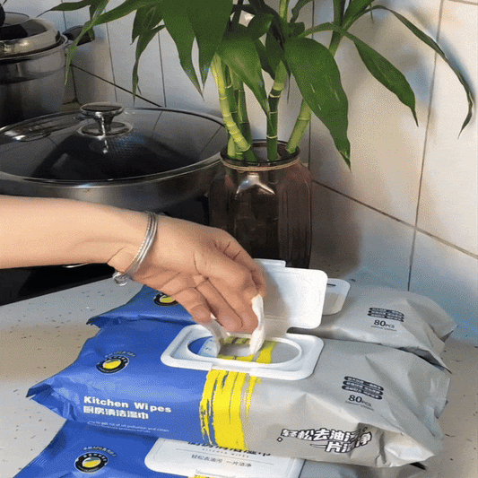 80 Paños húmedos con desengrasante
